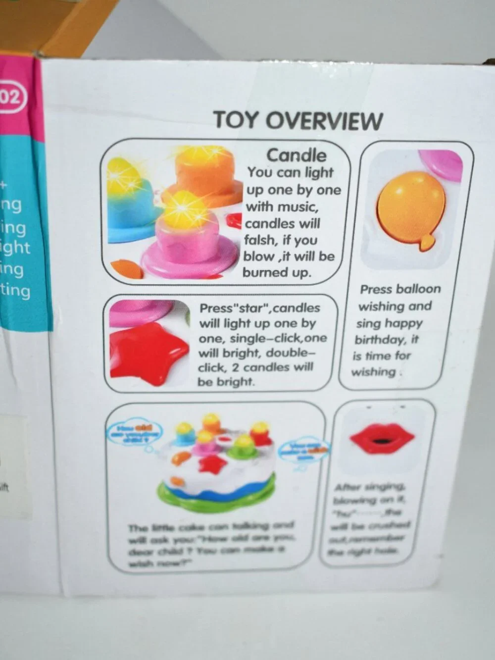 OKREVIEW First Birthday Cake Toy, Musical Light Up, Pretend Play, 18M+, Green, N